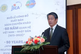 Đại sứ Nhật Bản tại Việt Nam Ito Naoki phát biểu tại lễ công bố cuốn sách. (Ảnh: PV/Vietnam+)