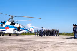 Lần đầu tiên hành trình huấn luyện của chương trình “Sao Nhập Ngũ” được thực hiện tại quần đảo Trường Sa. (Ảnh: NSX)