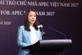 Thứ trưởng Bộ Ngoại giao Nguyễn Minh Hằng phát biểu khai mạc Hội thảo. (Ảnh: BNG)