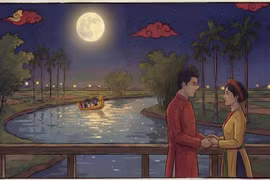 Hình ảnh thơ mộng do AI tạo ra trong MV "Thương câu dân ca."