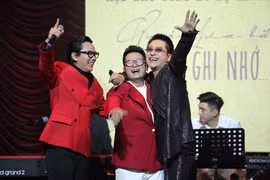 Bằng Kiều, Tuấn Hưng, Anh Tú tái hợp trong live concert của nhóm Quả Dưa Hấu. (Ảnh: PV/Vietnam+)