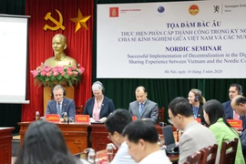 Quang cảnh tọa đàm. (Ảnh: CTV/Vietnam+)