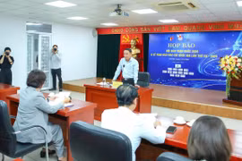 Quang cảnh buổi họp báo ngày 17/6. (Ảnh: PV/Vietnam+)
