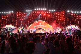 Với chủ đề: “Phát thanh vì Việt Nam hùng cường, thịnh vượng,” Liên hoan phát từ ngày 9/4 đến 13/4 tiếp tục khẳng định sự phát triển của ngành phát thanh cả nước trước yêu cầu phải đổi mới. (Ảnh: PV/Vietnam+)