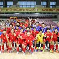 Đội tuyển Futsal Nữ Việt Nam lần đầu giành huy chương Vàng tại SEA Games. (Ảnh: VFF)
