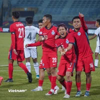 Đội tuyển Singapore giành quyền vào bán kết AFF Cup 2024 sau trận hòa 0-0 trên sân của Malaysia. (Ảnh: Việt Anh/Vietnam+)