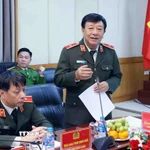 Thiếu tướng Đỗ Triệu Phong, Cục trưởng Cục Truyền thông Công an Nhân dân, Bộ Công an phát biểu. (Ảnh: Phạm Kiên/TTXVN)