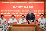 Buổi họp báo thông tin về cuộc vận động ủng hộ đồng bào bị thiệt hại do bão, lũ gây ra. (Ảnh: Hoài Nam/Vietnam+)