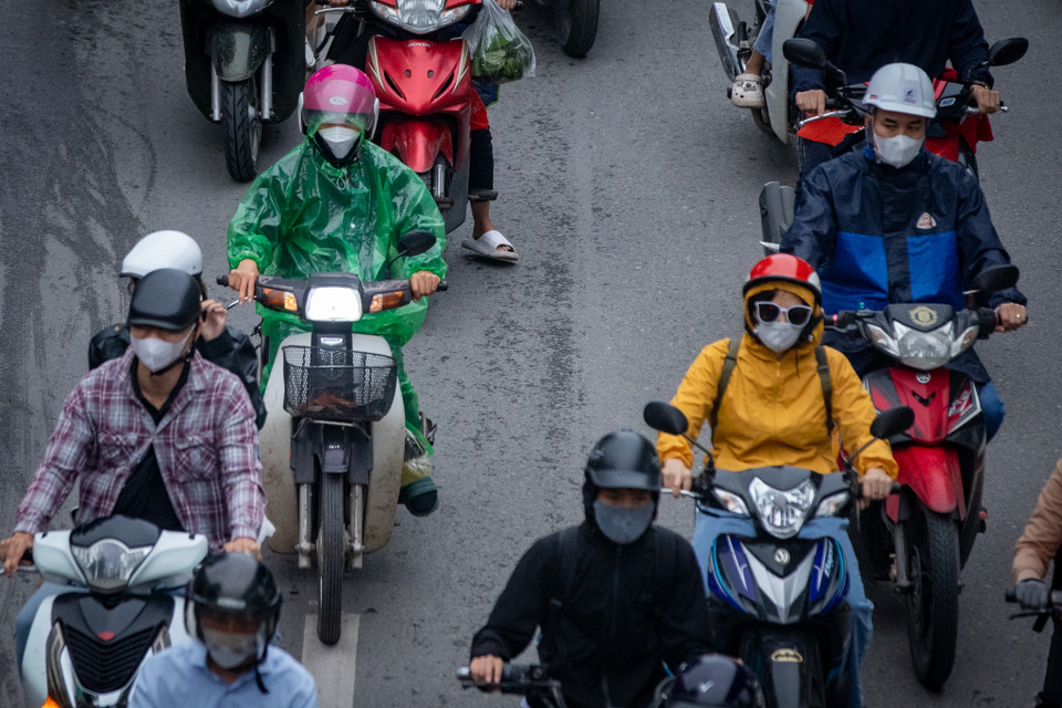 Một số nơi tại Hà Nội đã xuất hiện mưa nhỏ trong sáng 7/11. (Ảnh: Hoài Nam/Vietnam+)