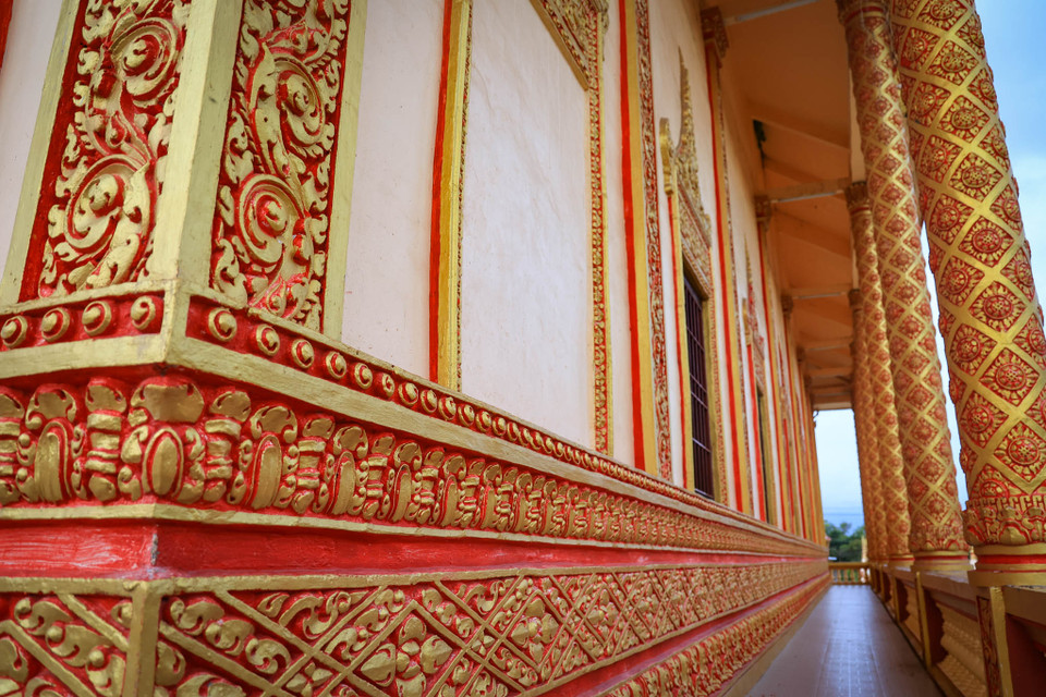 Chùa Xiêm Cán nói riêng và tất cả các ngôi chùa thuộc hệ thống chùa Khmer Nam Bộ nói chung mang đậm một dấu ấn kiến trúc Khmer. (Ảnh: Hoài Nam/Vietnam+)