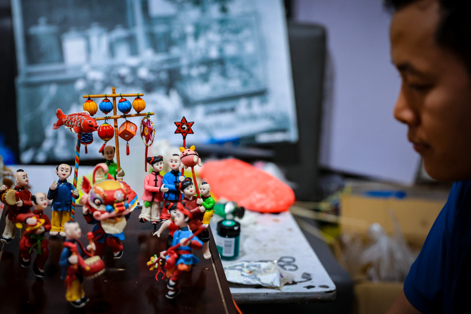 Tác phẩm này cũng đã đoạt Giải Đặc biệt của Hội thi sản phẩm làng nghề thành phố Hà Nội năm 2023. (Ảnh: Hoài Nam/Vietnam+)