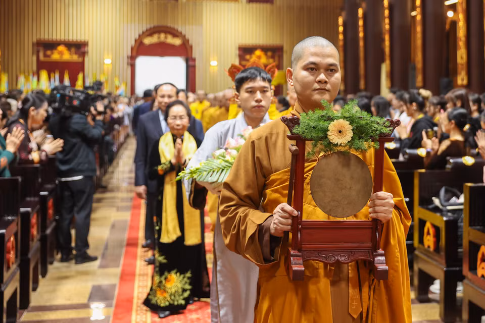 Yên Tử gắn liền với tên tuổi, sự nghiệp của vua Trần Nhân Tông, người lãnh đạo quân dân Đại Việt hai lần đánh thắng giặc Nguyên Mông xâm lược. (Ảnh: Hoài Nam/Vietnam+)
