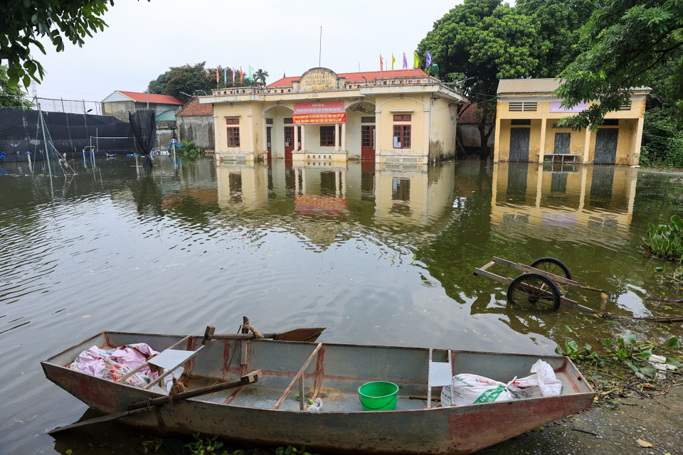 Sân chơi nhà văn hóa thôn Cấn Hạ (Cấn Hữu, Quốc Oai, Hà Nội). (Ảnh: Hoài Nam/Vietnam+)
