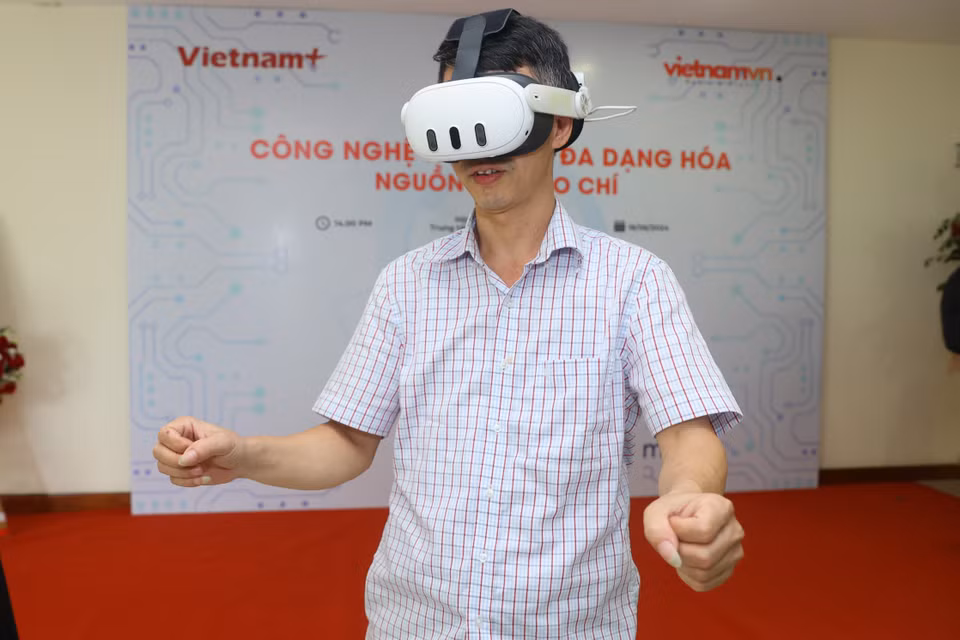 Đây là những sản phẩm công nghệ giúp các cơ quan báo chí nâng cao chất lượng của tin tức đa phương tiện, làm cầu nối cho các ý tưởng nhằm đa dạng hóa nguồn thu. (Ảnh: PV/Vietnam+)