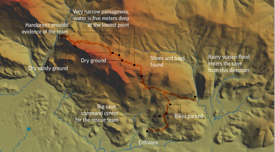 Sơ đồ tìm kiếm đội bóng mất tích