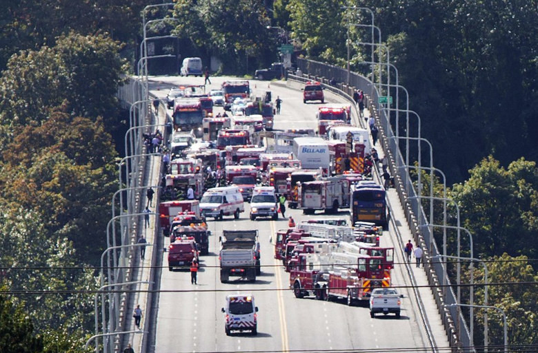 Toàn cảnh hiện trường vụ tai nạn nhìn từ trên cao