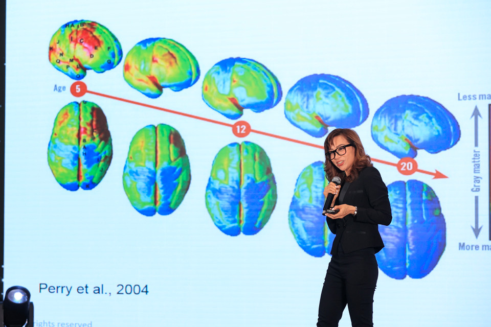 Phó Giáo sư Phương Mai cảnh báo rằng việc tiêu thụ quá nhiều thực phẩm chế biến sẵn, nhiều đường và chất béo có thể gây tổn thương nghiêm trọng đến não bộ, làm suy giảm khả năng học tập và gây ra các vấn đề về cảm xúc như căng thẳng, trầm cảm. Bà nhấn mạnh tầm quan trọng của việc xây dựng chế độ ăn uống cân đối, giàu chất xơ và dưỡng chất để hỗ trợ sự phát triển toàn diện của trẻ​. (Ảnh: Hoài Nam/Vietnam+)