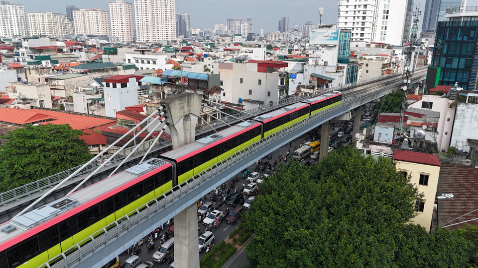 Lộ trình của tuyến: điểm đầu Nhổn-theo Quốc lộ 32-Cầu Diễn-Mai Dịch-nút giao với đường Vành đai 3-Cầu Giấy (nút giao với đường Vành đai 2)-Kim Mã-Cát Linh-Quốc Tử Giám-điểm cuối Ga Hà Nội (trên đường Trần Hưng Đạo, trước ga Hà Nội). (Ảnh: Hoài Nam/Vietnam+)