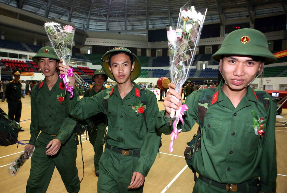 Buổi lễ giao quân tại Đà Nẵng (Ảnh: Trần Lê Lâm - TTXVN)