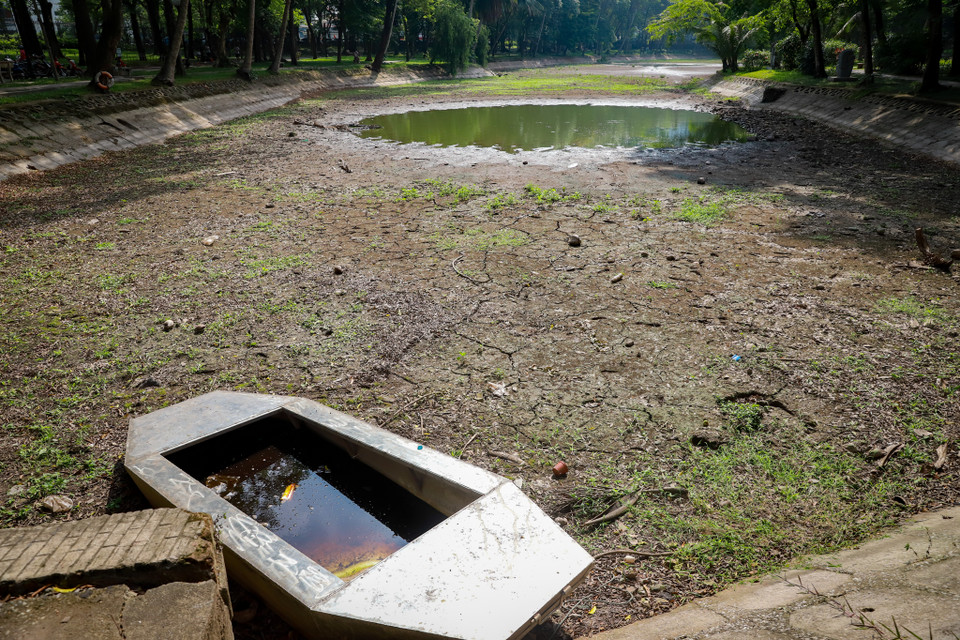Vị này cũng cho biết thêm việc cung cấp nước cho hồ như trong công viên Bách Thảo hiện nay còn phụ thuộc vào dự án tu bổ các công viên cây xanh trong thành phố. (Ảnh: Hoài Nam/Vietnam+)