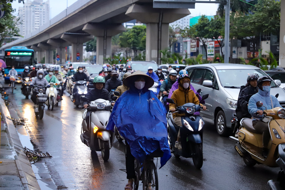 Không khí lạnh tăng cường khiến các tỉnh Bắc Bộ có mưa, trời rét. (Ảnh: Hoài Nam/Vietnam+)