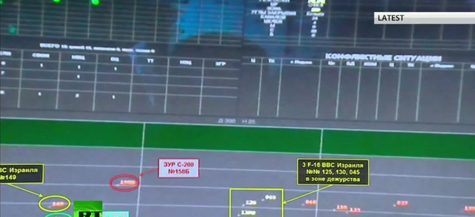 Bình luận về bức ảnh, Thiếu tướng Igor Konashenkov, người phát ngôn Bộ Quốc phòng Nga, nêu rõ: Bức hình cho thấy rõ ràng hành trình bay của tên lửa S-200 do hệ thống phòng không của Syria phóng đi, cũng như vị trí của các máy bay Nga và Israel. Có thể thấy khá rõ đường bay của tên lửa là nhằm vào một máy bay của Israel.(Nguồn: RT)
