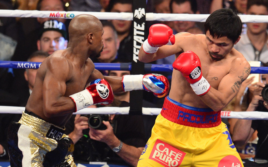 Cuộc so găng giữa hai huyền thoại sống của làng quyền Anh (Boxing) thế giới, tranh đai vô địch WBA, WBC, WBO hạng bán trung đang diễn ra ở võ dài MGM Grand tại Las Vegas, Mỹ.