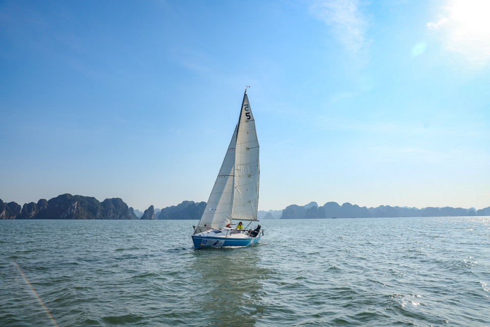 Vẻ đẹp hiếm nơi nào có được của vịnh Hạ Long cũng sẽ tăng thêm phần hấp dẫn cho các giải đua thuyền buồm. (Ảnh: Hoài Nam/Vietnam+)