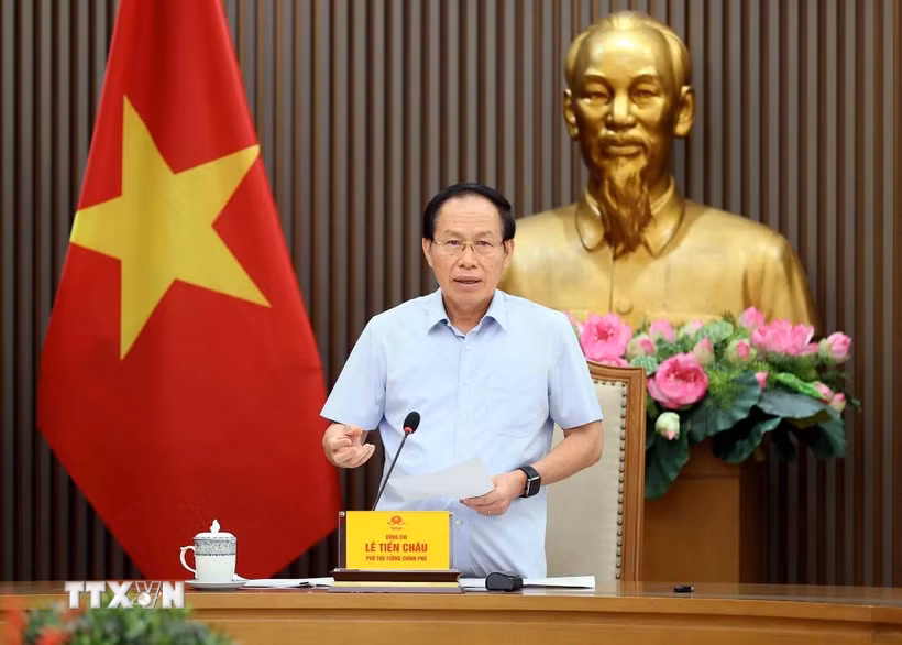 Phó Thủ tướng Lê Tiến Châu phát biểu. (Ảnh: An Đăng/TTXVN)