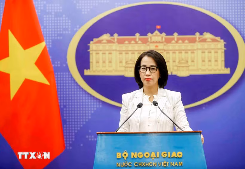 Người Phát ngôn Bộ Ngoại giao Phạm Thu Hằng. (Ảnh: An Đăng/TTXVN)