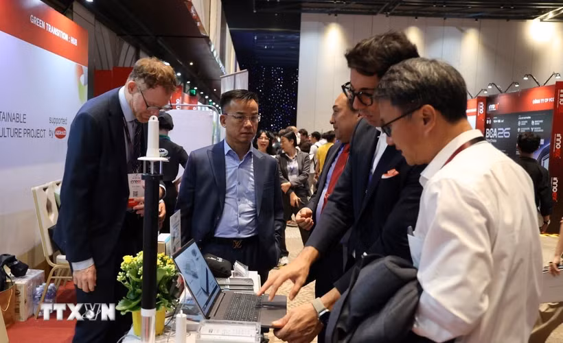 InnoEx góp phần mở ra các cơ hội hợp tác kinh doanh toàn cầu cho các doanh nghiệp đổi mới sáng tạo. (Ảnh: Hứa Chung/TTXVN)