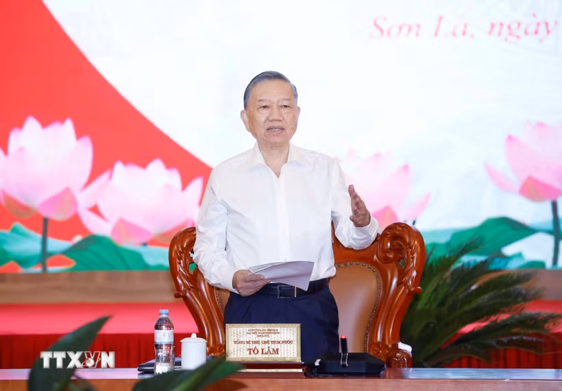 Tổng Bí thư, Chủ tịch nước Tô Lâm phát biểu chỉ đạo. (Ảnh: Thống Nhất/TTXVN)