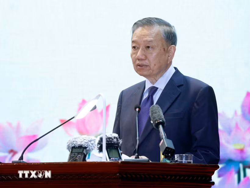 Tổng Bí thư, Chủ tịch nước Tô Lâm phát biểu. (Ảnh: Thống Nhất/TTXVN)