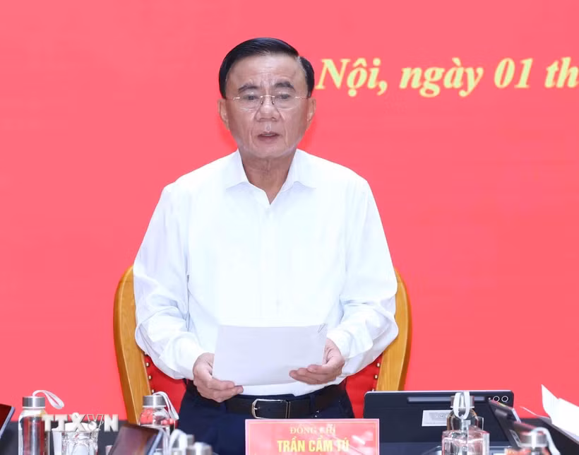 Thường trực Ban Bí thư Trần Cẩm Tú. (Ảnh: Phương Hoa/TTXVN)