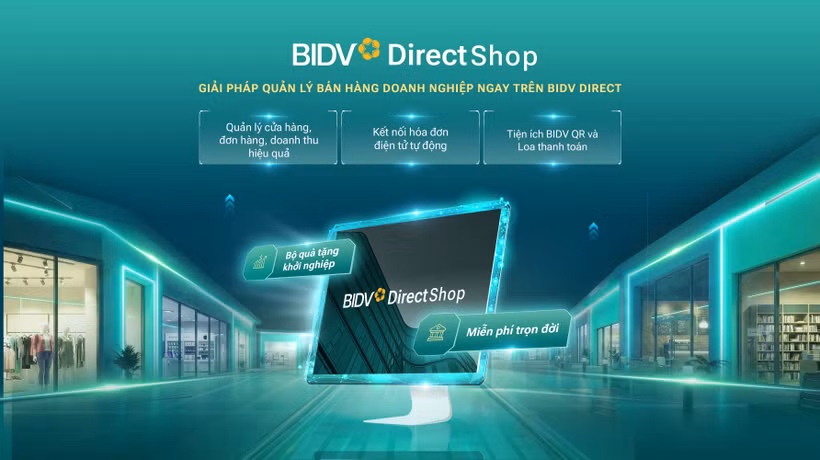 Giải pháp quản lý bán hàng thông minh và đa tiện ích trên ngân hàng số BIDV Direct. (Ảnh: Vietnam+)