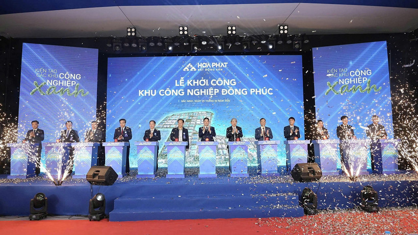 Hòa Phát khởi công Khu công nghiệp Đồng Phúc với quy mô gần 355 ha tại Bắc Ninh. (Ảnh: Vietnam+)