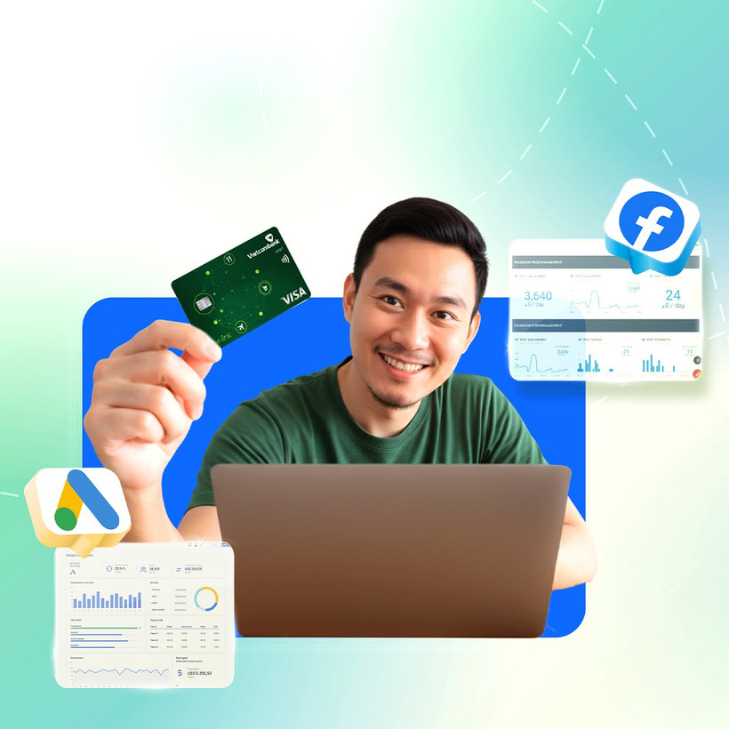 Vietcombank hỗ trợ cộng đồng marketing, quảng cáo mùa cao điểm. (Ảnh: Vietnam+)