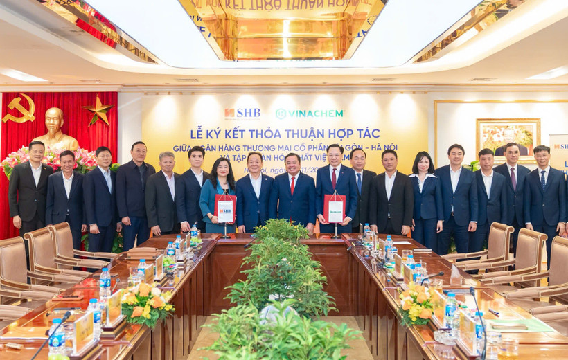 SHB và Vinachem ký kết thỏa thuận hợp tác. (Ảnh: Vietnam+)