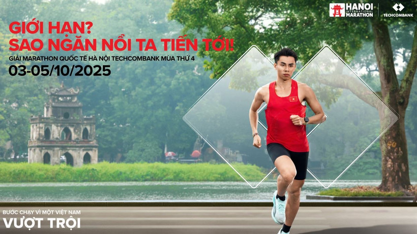 Giải Marathon Quốc tế Hà Nội Techcombank Mùa thứ 4 sẵn sàng bứt phá. (Ảnh: Vietnam+)
