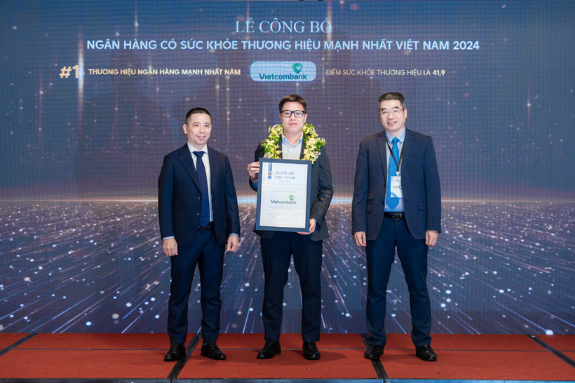Vietcombank tiếp tục dẫn đầu ngành ngân hàng về sức khỏe thương hiệu. (Ảnh: Vietnam+)