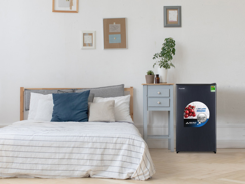 Tủ lạnh Funiki phù hợp với không gian nhỏ và nhu cầu sử dụng hằng ngày. (Ảnh: Vietnam+)