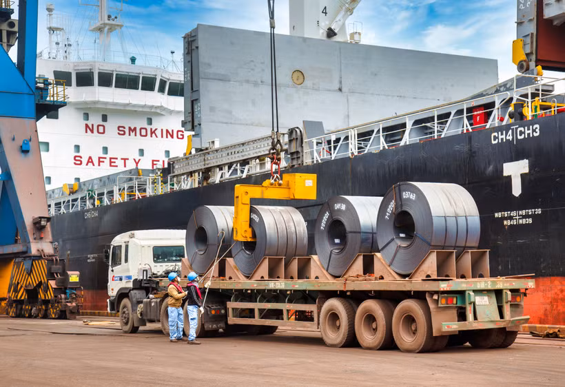 Hòa Phát sản xuất 7 triệu tấn thép trong nửa đầu năm 2026, tăng 36% so với cùng kỳ năm trước. (Ảnh: Vietnam+)