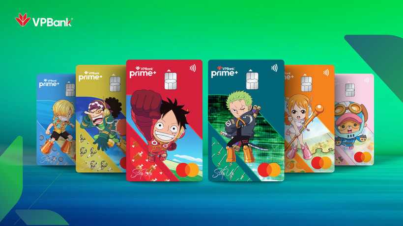 Bộ sưu tập thẻ tín dụng VPBank Step Up Mastercard One Pie. (Ảnh: Vietnam+)