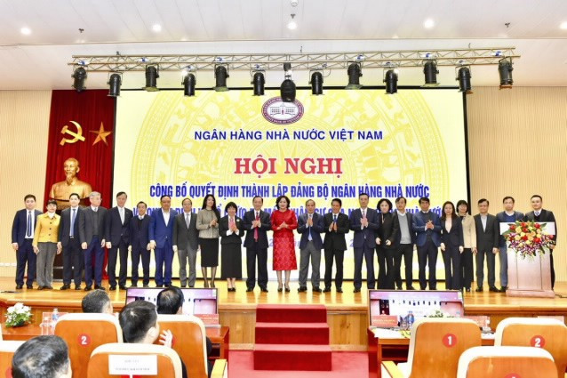 Ban Chấp hành Đảng bộ Ngân hàng Nhà nước Việt Nam nhiệm kỳ 2020 -2025. (Ảnh: Vietnam+)