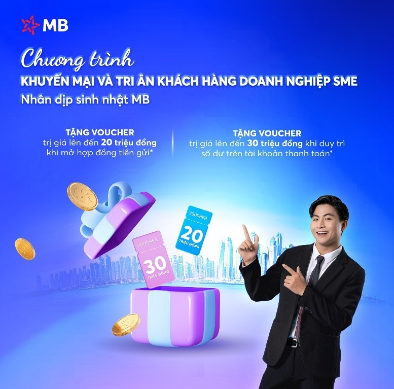 MB tri ân khách hàng doanh nghiệp vừa và nhỏ nhân kỷ niệm ngày thành lập