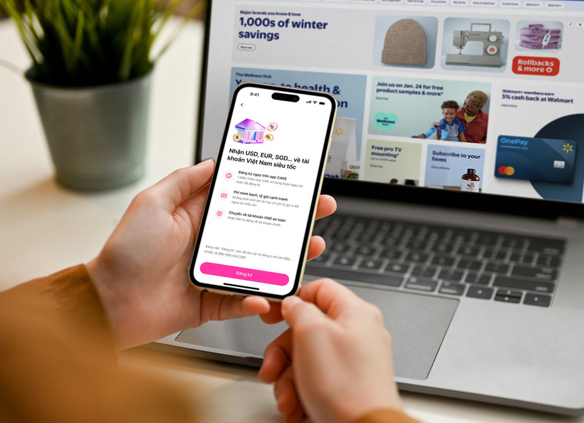 Ngân hàng số Cake và Visa phát triển giải pháp nhận tiền quốc tế Cake GolbalX. (Ảnh: Vietnam+)