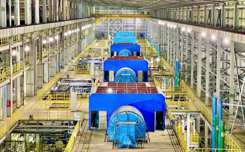 Sản lượng phát điện của Tập đoàn Hòa Phát đạt 1,8 tỷ kWh trong 6 tháng, tự chủ khoảng 90% lượng điện sản xuất thép. (Ảnh: Vietnam+)