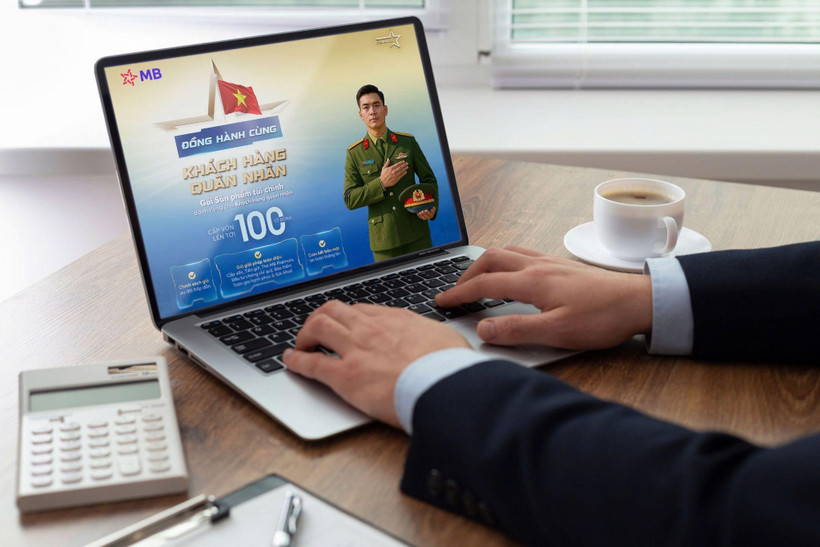 “Combo sản phẩm dành cho Quân nhân” do MB thiết kế riêng cho nhóm khách hàng thuộc lực lượng vũ trang. (Ảnh: Vietnam+)