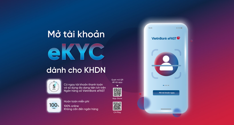 Mở tài khoản doanh nghiệp online với VietinBank eFAST không cần hồ sơ giấy. (Ảnh: Vietnam+)
