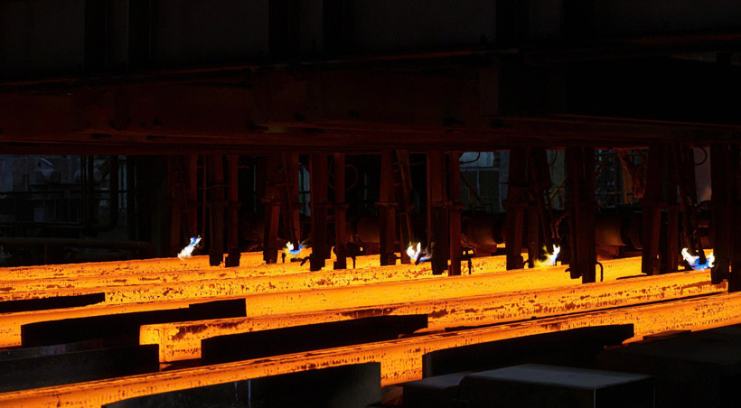 Tập đoàn Hòa Phát sản xuất 40.000 tấn thép thô mỗi ngày từ quý 4/2025. (Ảnh: Vietnam+)